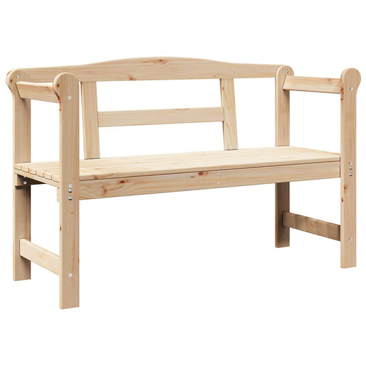 vidaXL Εξωτερικός πάγκος Καφέ 119 x 76 x 44εκ. Μασίφ ξύλο πεύκου