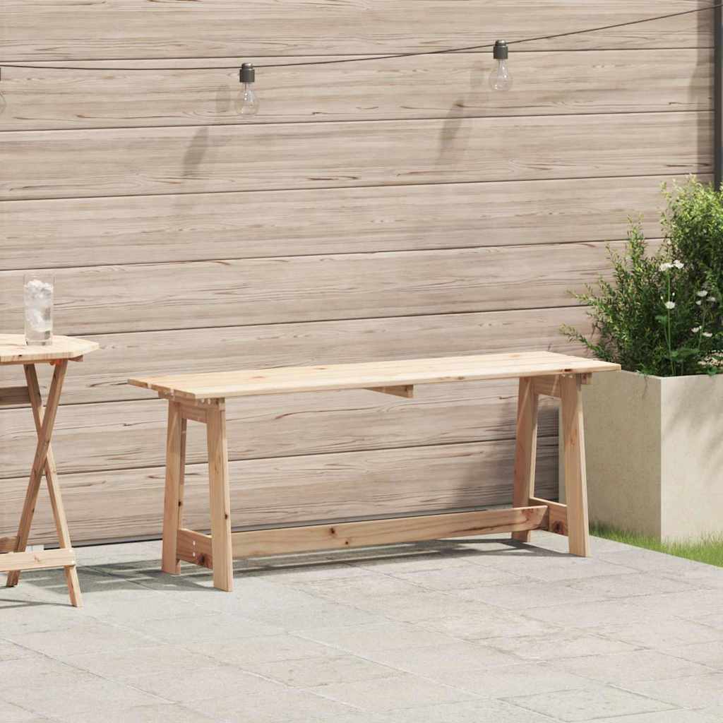 vidaXL Εξωτερικός πάγκος Φυσικό 119 x 37 x 47 εκ. Στερεό ξύλο πεύκου