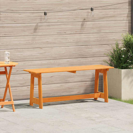 vidaXL Εξωτερικός πάγκος Καφέ 119 x 35 x 47 εκ. Μασίφ ξύλο πεύκου