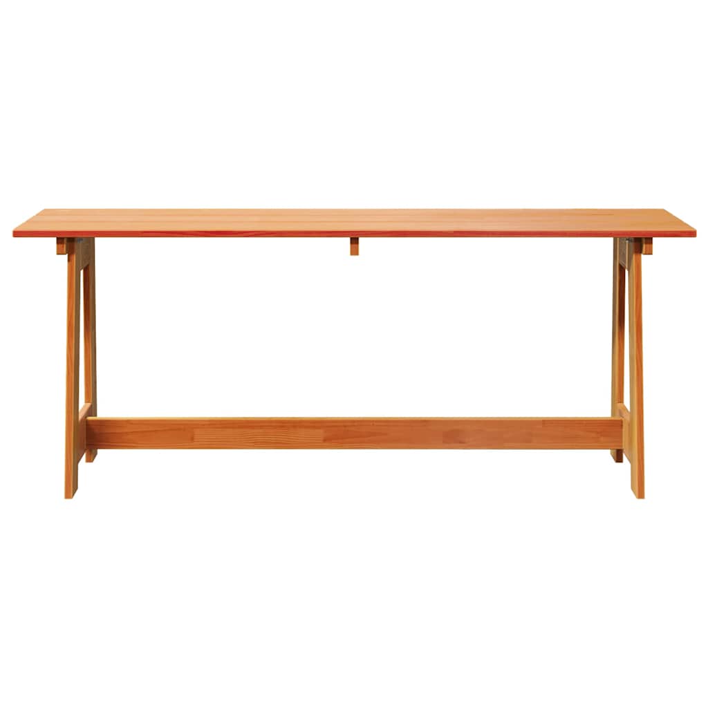 vidaXL Εξωτερικός πάγκος Καφέ 119 x 37 x 47 εκ. Στερεά ξυλεία πεύκου