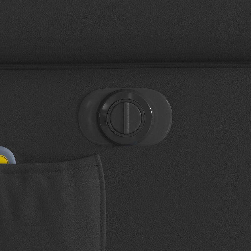 vidaXL Ηλεκτρική καρέκλα ανάκλισης μασάζ Shiny Black Faux Leather