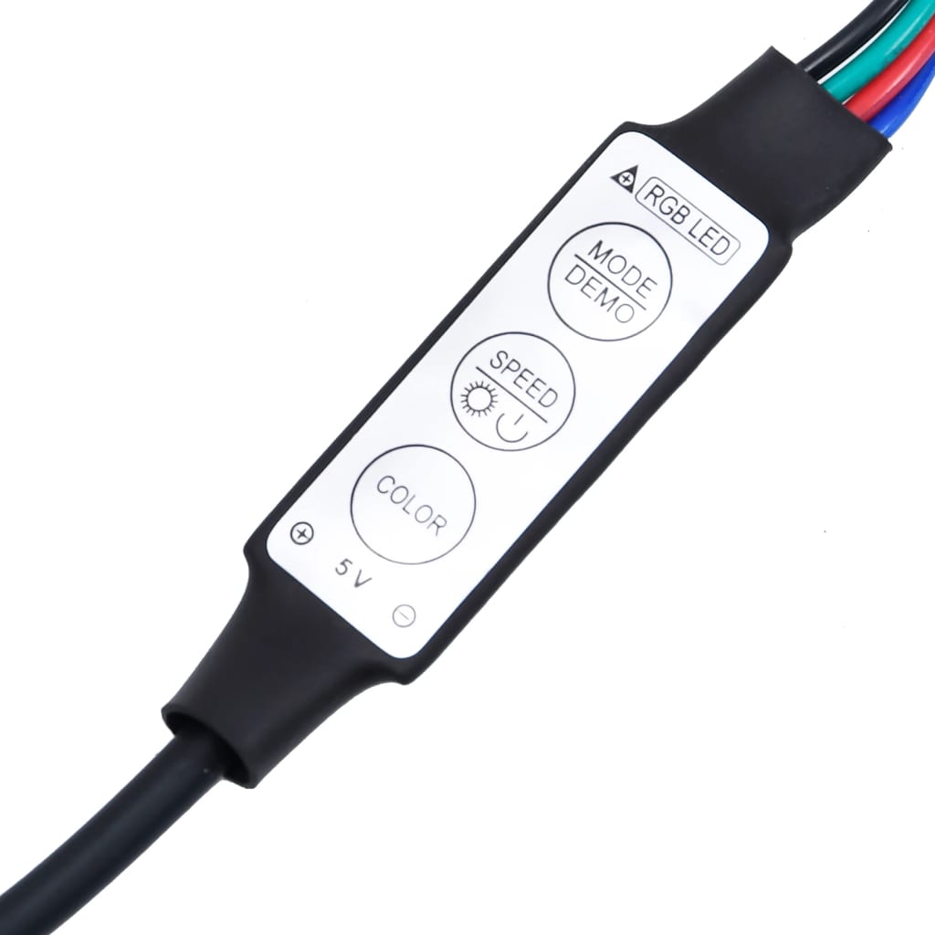 vidaXL Κομοδίνα με Φώτα LED 2 τεμ. Καφέ Δρυς από Επεξεργασμένο Ξύλο