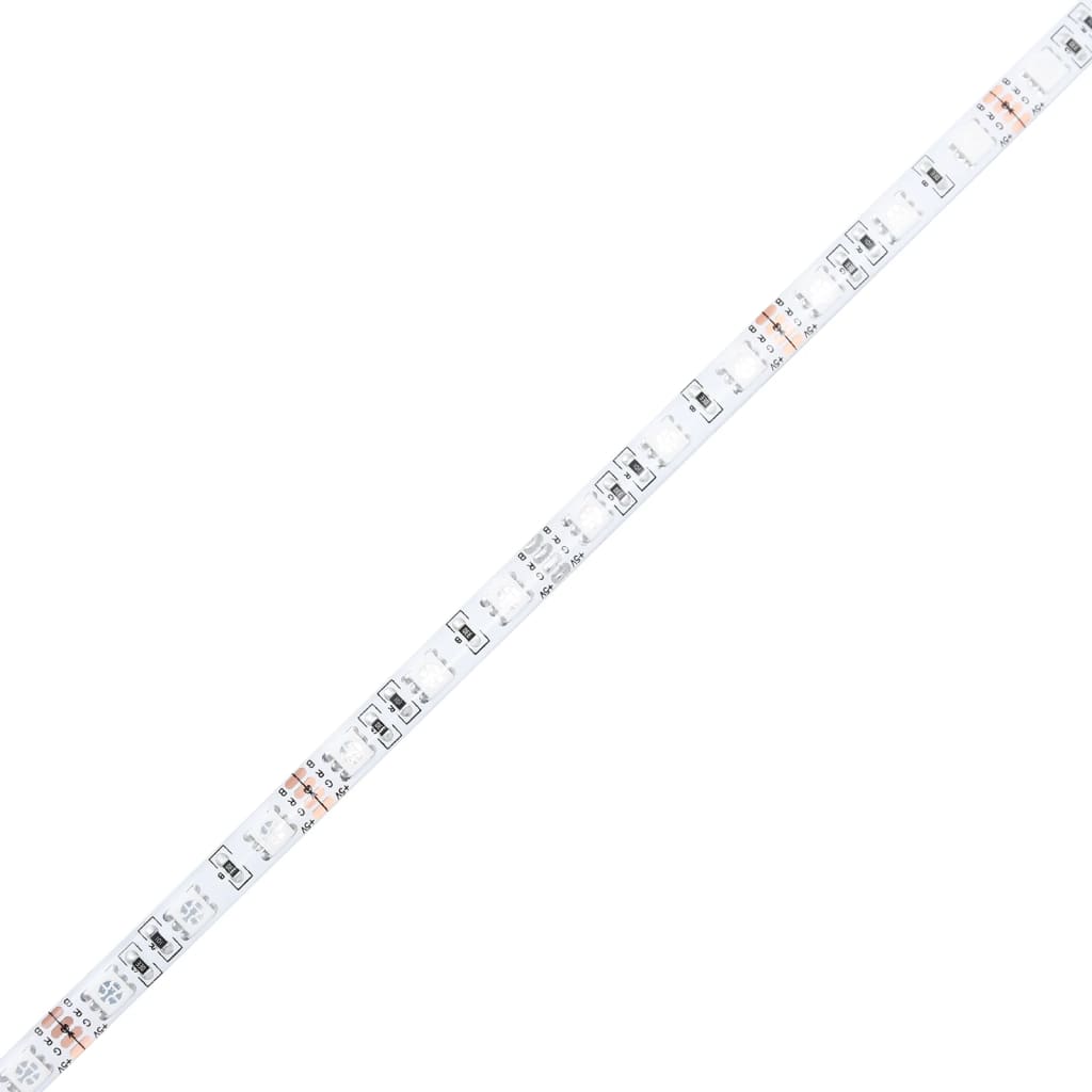 vidaXL Κομοδίνα Επιτοίχια με Φώτα LED 2 τεμ. Sonoma Δρυς