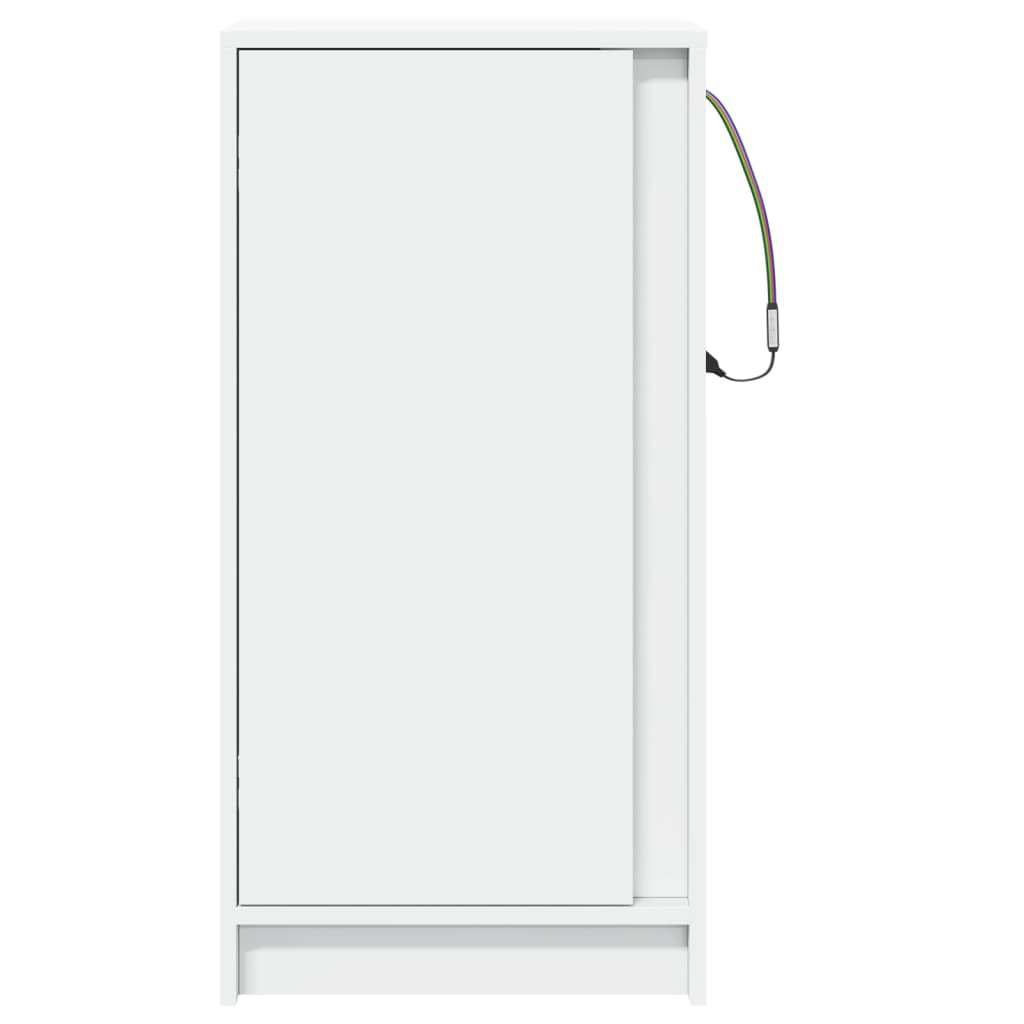 vidaXL Μπουφές με Φώτα LED Λευκός 42,5x34x85εκ. από Επεξεργασμένο Ξύλο