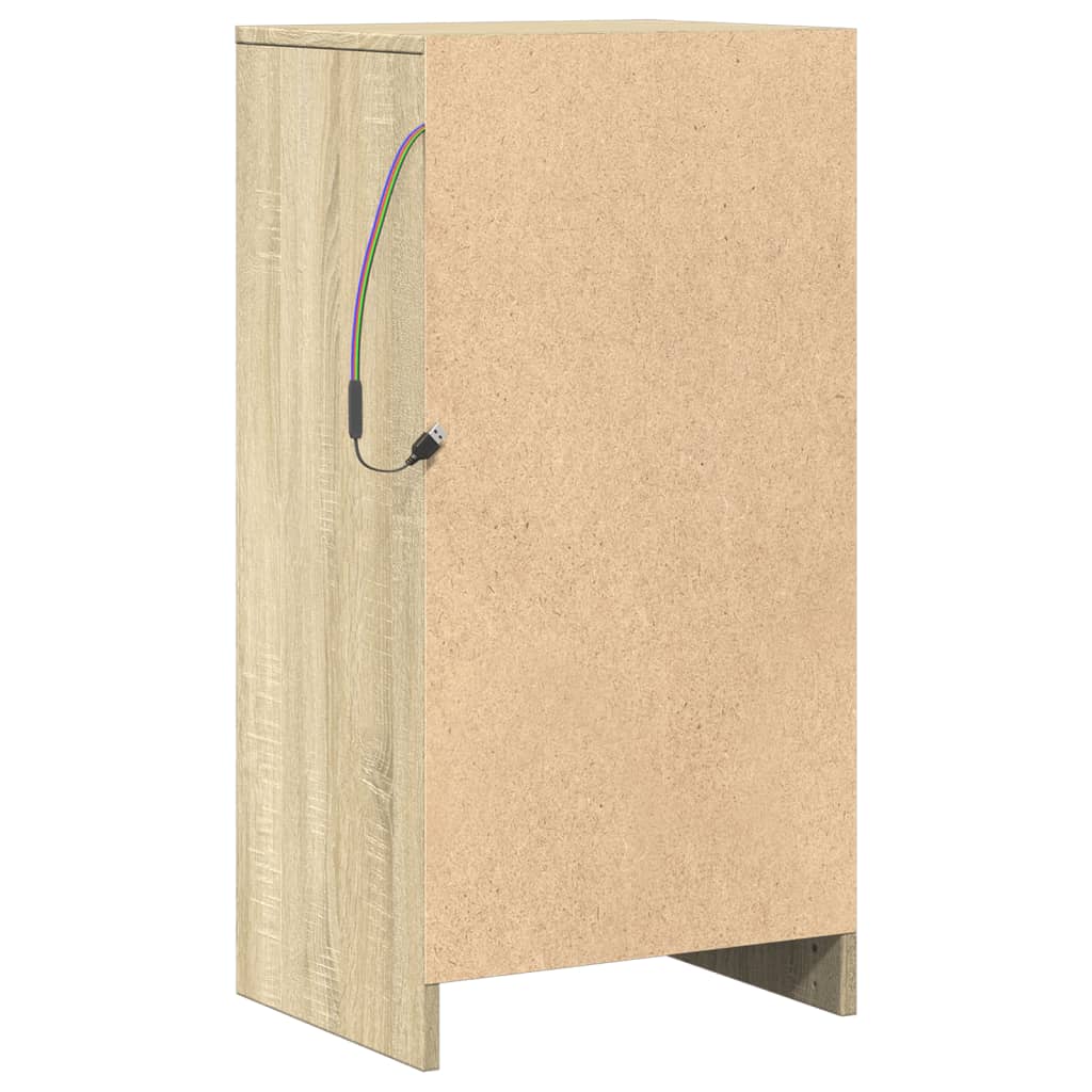 vidaXL Ντουλάπι με Φώτα LED Sonoma Δρυς 42,5x34x85 εκ. Επεξ. Ξύλο