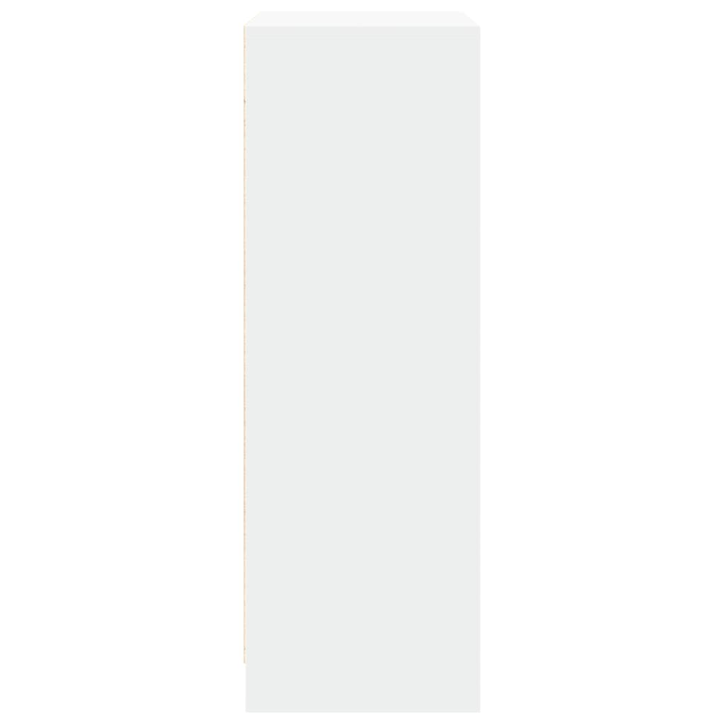 vidaXL Μπουφές με Φώτα LED Λευκός 77x34x100 εκ. από Επεξεργασμένο Ξύλο