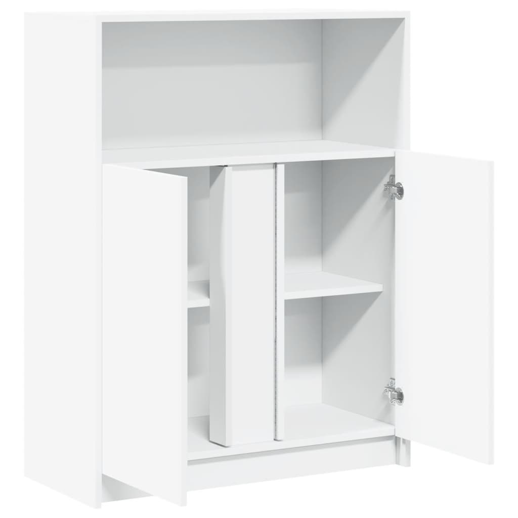 vidaXL Μπουφές με Φώτα LED Λευκός 77x34x100 εκ. από Επεξεργασμένο Ξύλο