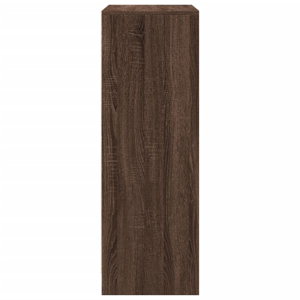 vidaXL Ντουλάπι με Φώτα LED Καφέ Δρυς 77x34x100 εκ. Επεξεργασμένο Ξύλο