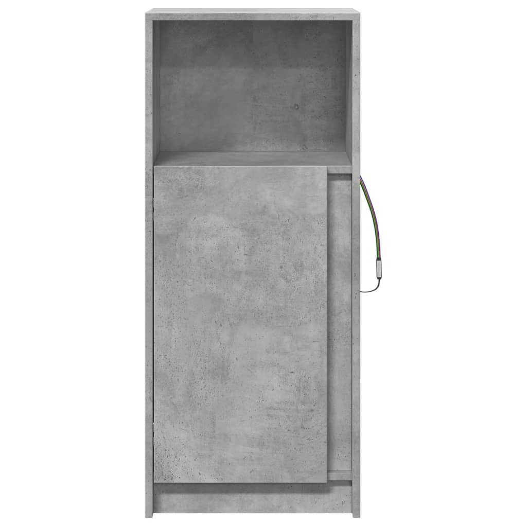 vidaXL Ντουλάπι με Φώτα LED Γκρι Σκυρ. 42,5x34x100 εκ. Επεξ. Ξύλο