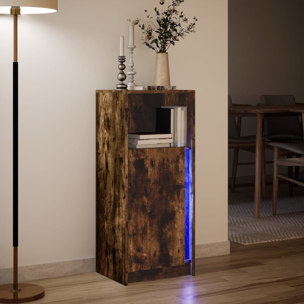vidaXL Ντουλάπι με Φώτα LED Δρυς 42,5x34x100 εκ. Επεξεργασμένο Ξύλο