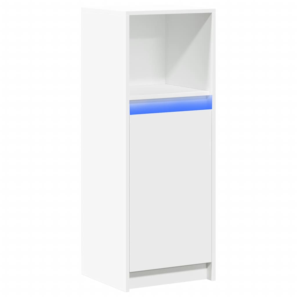 vidaXL Μπουφές με Φώτα LED Λευκός 38x34x100 εκ. από Επεξεργασμένο Ξύλο