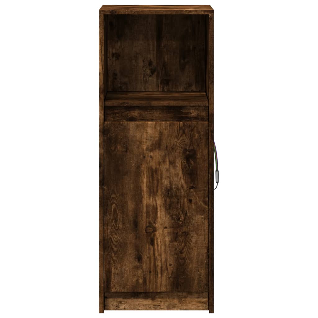 vidaXL Ντουλάπι με Φώτα LED Δρυς 38x34x100 εκ. Επεξεργασμένο Ξύλο