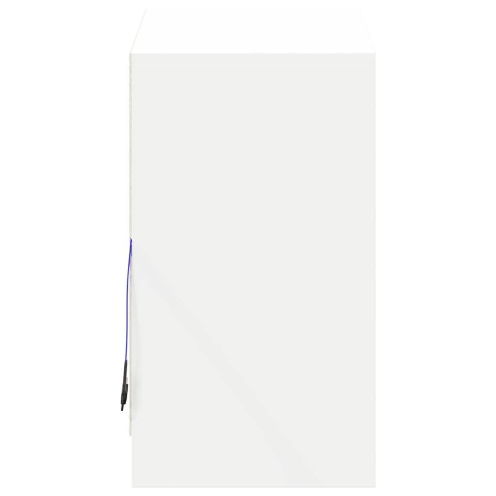 vidaXL Μπουφές με Φώτα LED Λευκός 72x34x61 εκ. από Επεξεργασμένο Ξύλο