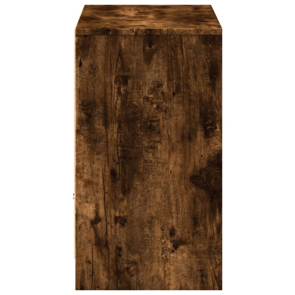 vidaXL Έπιπλο Τηλεόρασης με LED Καπνιστή Δρυς 91x34x61 εκ. Επεξ. Ξύλο