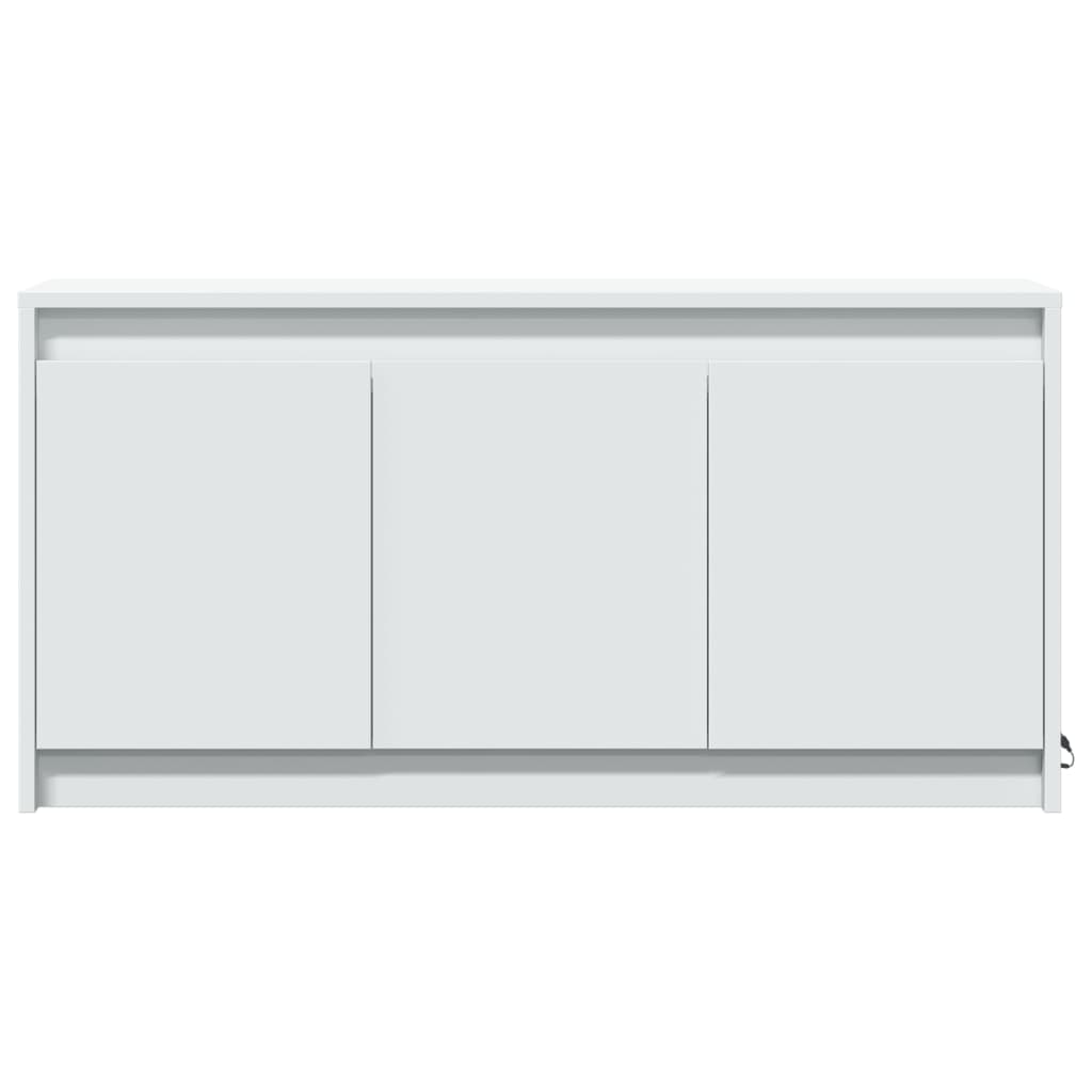 vidaXL Έπιπλο Τηλεόρασης με LED Λευκό 100x34x50 εκ. από Επεξ. Ξύλο