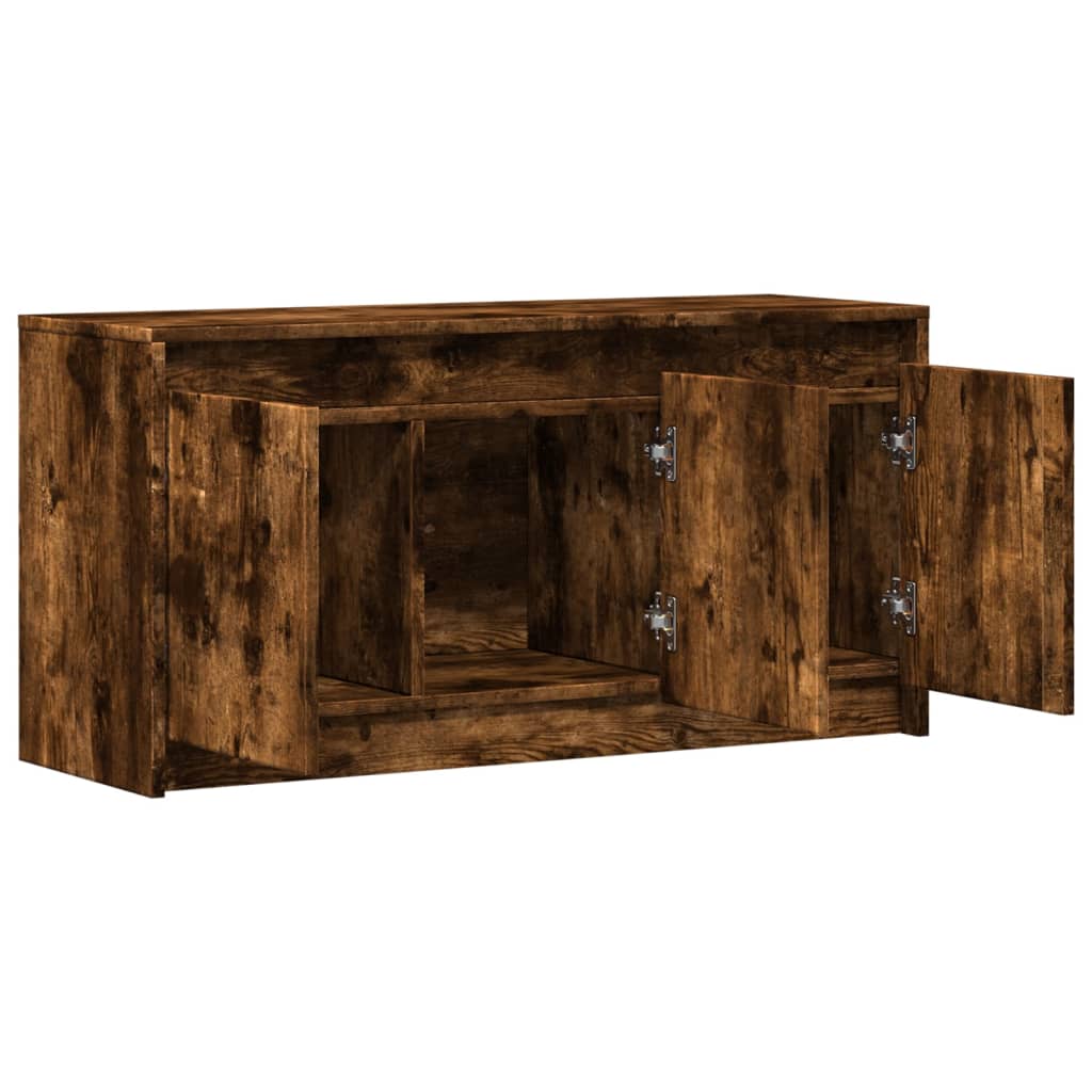 vidaXL Έπιπλο Τηλεόρασης με LED Καπνιστή Δρυς 100x34x50 εκ. Επεξ. Ξύλο