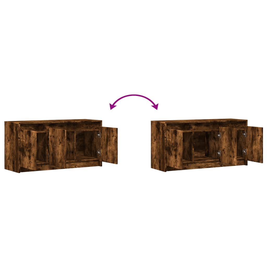 vidaXL Έπιπλο Τηλεόρασης με LED Καπνιστή Δρυς 100x34x50 εκ. Επεξ. Ξύλο