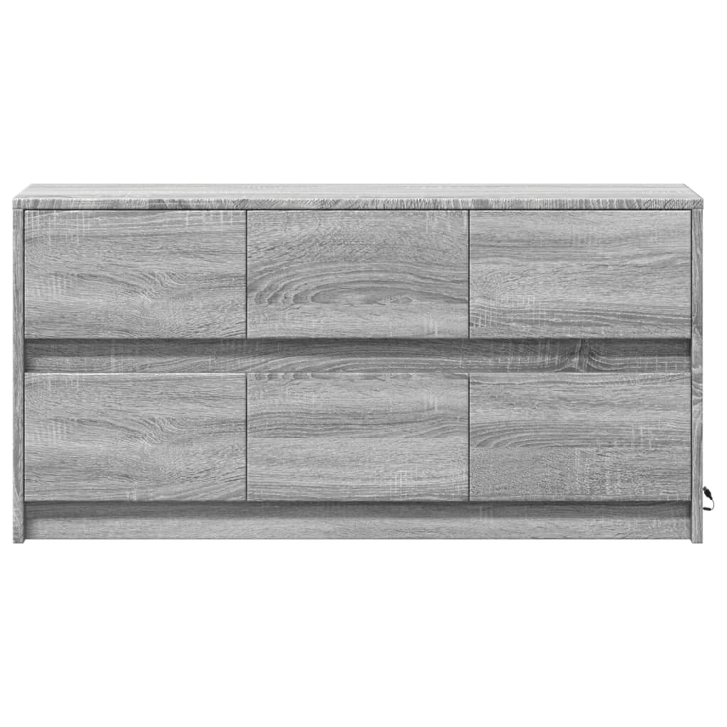 vidaXL Έπιπλο Τηλεόρασης με LED Γκρι Sonoma 100x34x50 εκ. Επεξ. Ξύλο