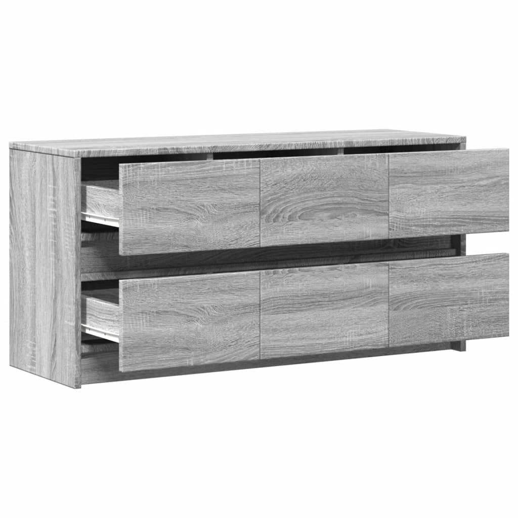 vidaXL Έπιπλο Τηλεόρασης με LED Γκρι Sonoma 100x34x50 εκ. Επεξ. Ξύλο