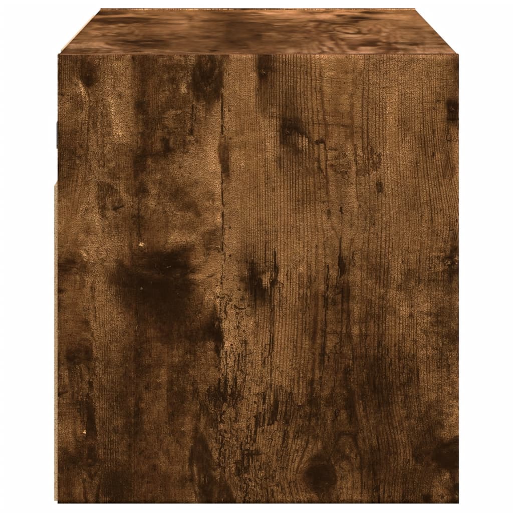 vidaXL Έπιπλο Τοίχου Τηλεόρασης με LED Καπνιστή Δρυς 80x31x35 εκ.