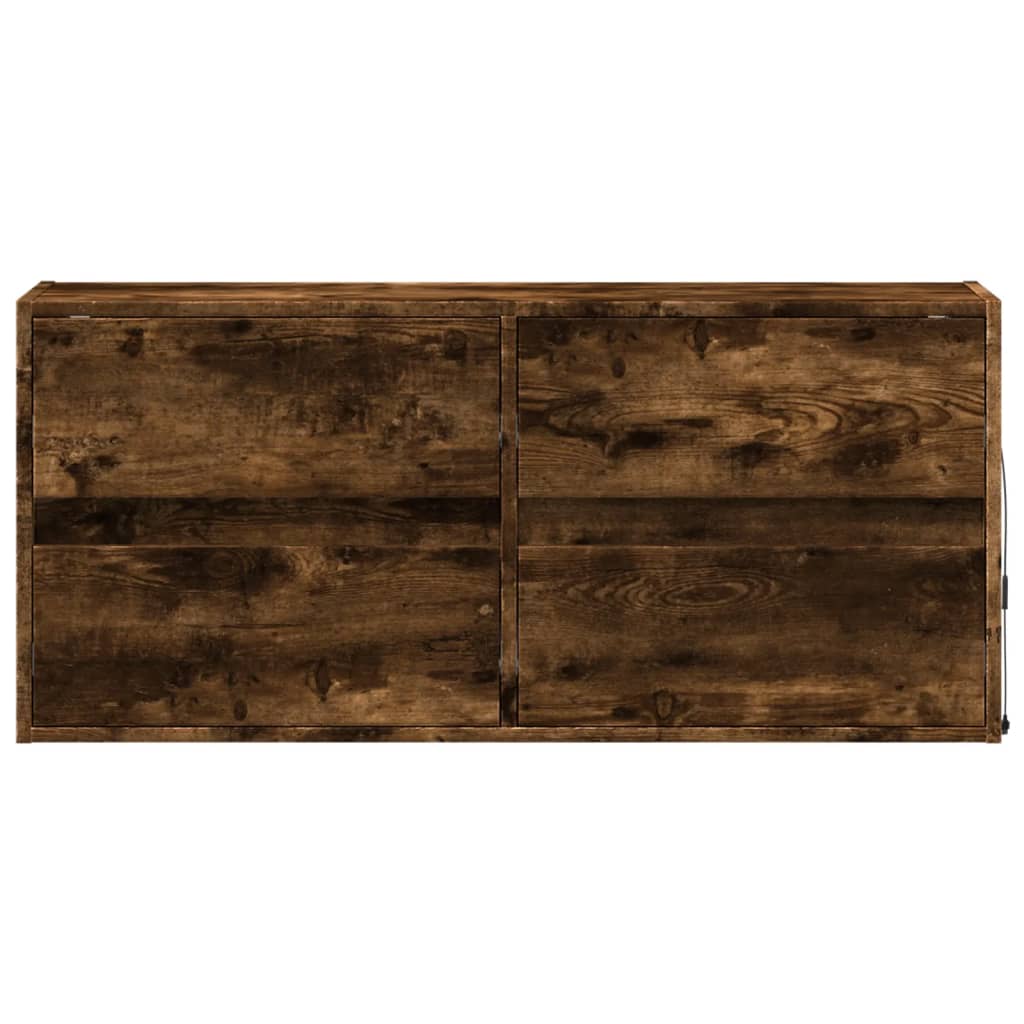 vidaXL Έπιπλο Τοίχου Τηλεόρασης με LED Καπνιστή Δρυς 100x31x45 εκ.