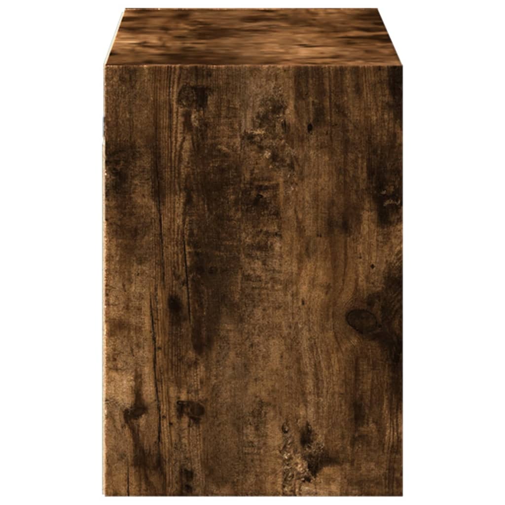 vidaXL Έπιπλο Τοίχου Τηλεόρασης με LED Καπνιστή Δρυς 100x31x45 εκ.