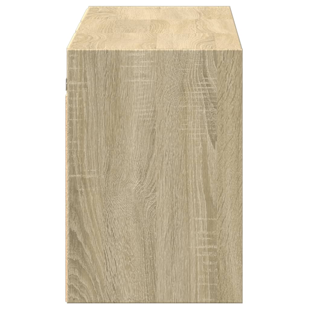 vidaXL Έπιπλο Τοίχου Τηλεόρασης με LED Sonoma Δρυς 130x31x45 εκ.