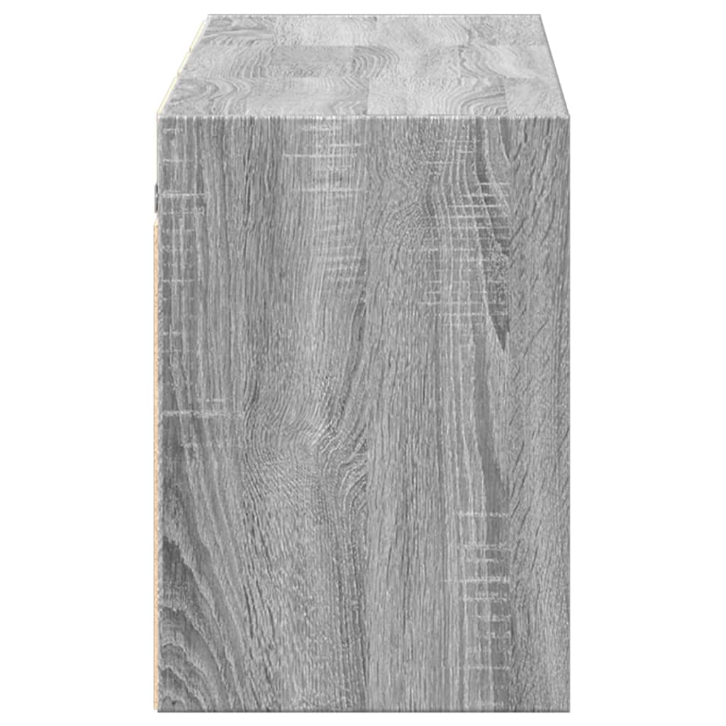 vidaXL Έπιπλο Τοίχου Τηλεόρασης με LED Γκρι Sonoma 130x31x45 εκ.