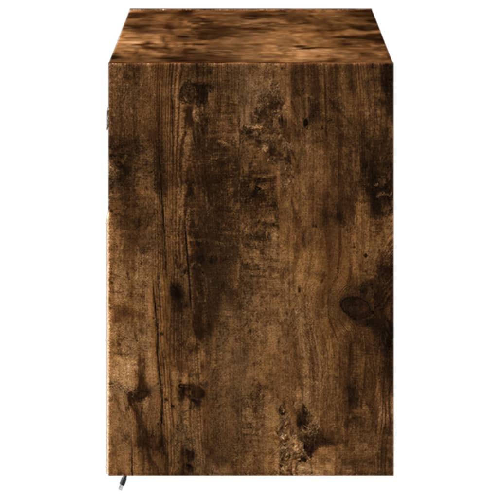 vidaXL Έπιπλο Τοίχου Τηλεόρασης με LED Καπνιστή Δρυς 100x31x45 εκ.