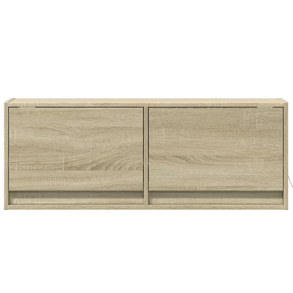 vidaXL Έπιπλο Τοίχου Τηλεόρασης με LED Sonoma Δρυς 100x31x38 εκ.