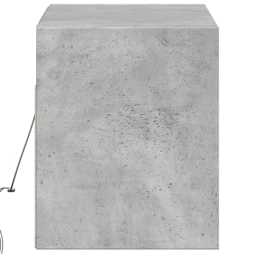 vidaXL Έπιπλο Τηλεόρασης με LED Γκρι Σκυροδέματος 100x31x38 εκ.