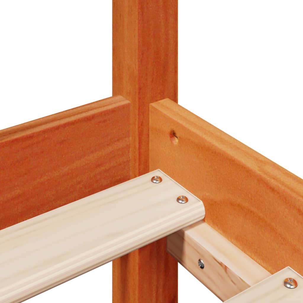 vidaXL Σκελετός Κρεβ. Χωρίς Στρώμα Καφέ Κεριού 75x190 εκ Μασίφ Πεύκο