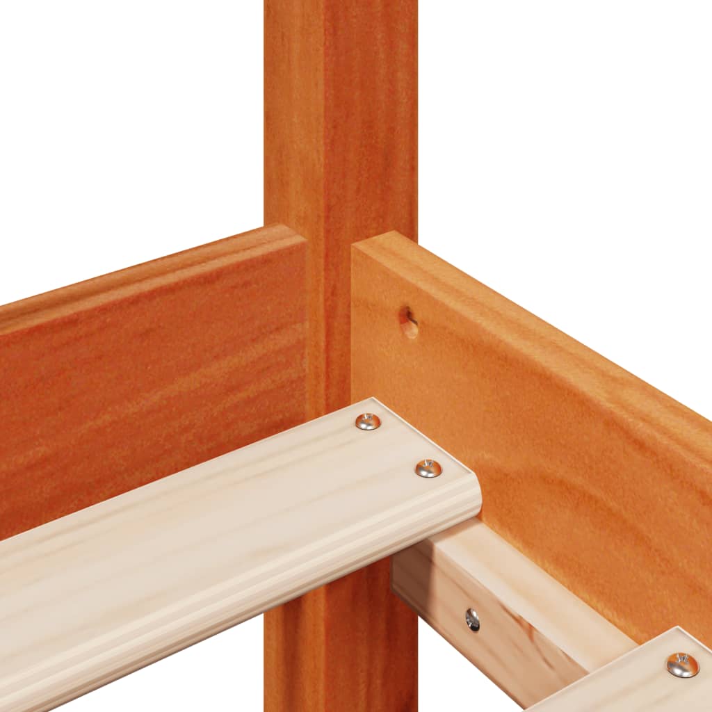 vidaXL Σκελετός Κρεβ. Χωρίς Στρώμα Καφέ Κεριού 200x200 εκ Μασίφ Πεύκο