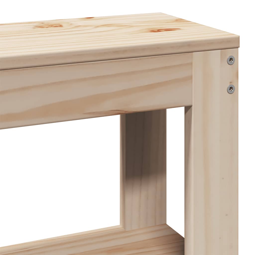 vidaXL Πλαίσιο Κρεβατιού με Κεφαλάρι 200x200 εκ. από Μασίφ Ξύλο Πεύκου