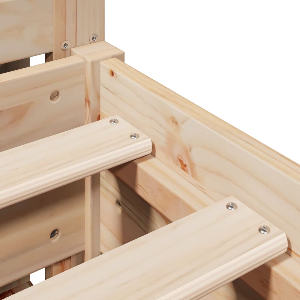 vidaXL Σκελετός Κρεβατιού Χωρίς Στρώμα 120x200 εκ Μασίφ Ξύλο Πεύκου