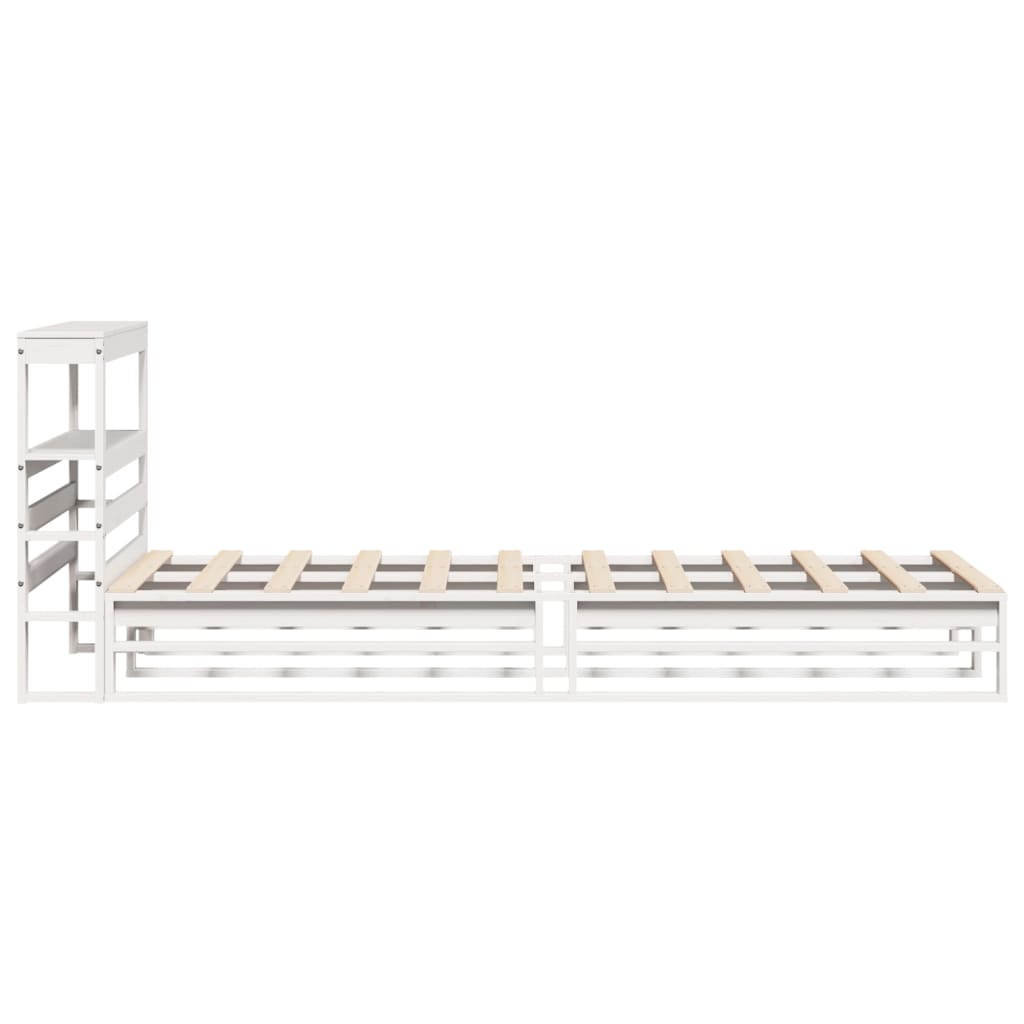vidaXL Σκελετός Κρεβ. Χωρίς Στρώμα Λευκό 90x190 εκ Μασίφ Πεύκο