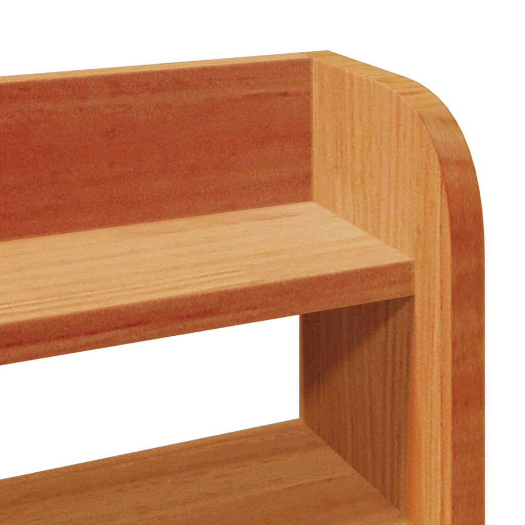 vidaXL Πλαίσιο Κρεβατιού με Κεφαλάρι Καφέ Κεριού 140x200εκ Μασίφ Πεύκο