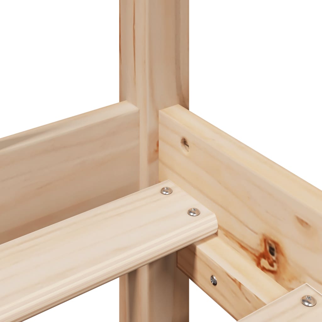 vidaXL Πλαίσιο Κρεβατιού με Κεφαλάρι 140x200 εκ. από Μασίφ Ξύλο Πεύκου