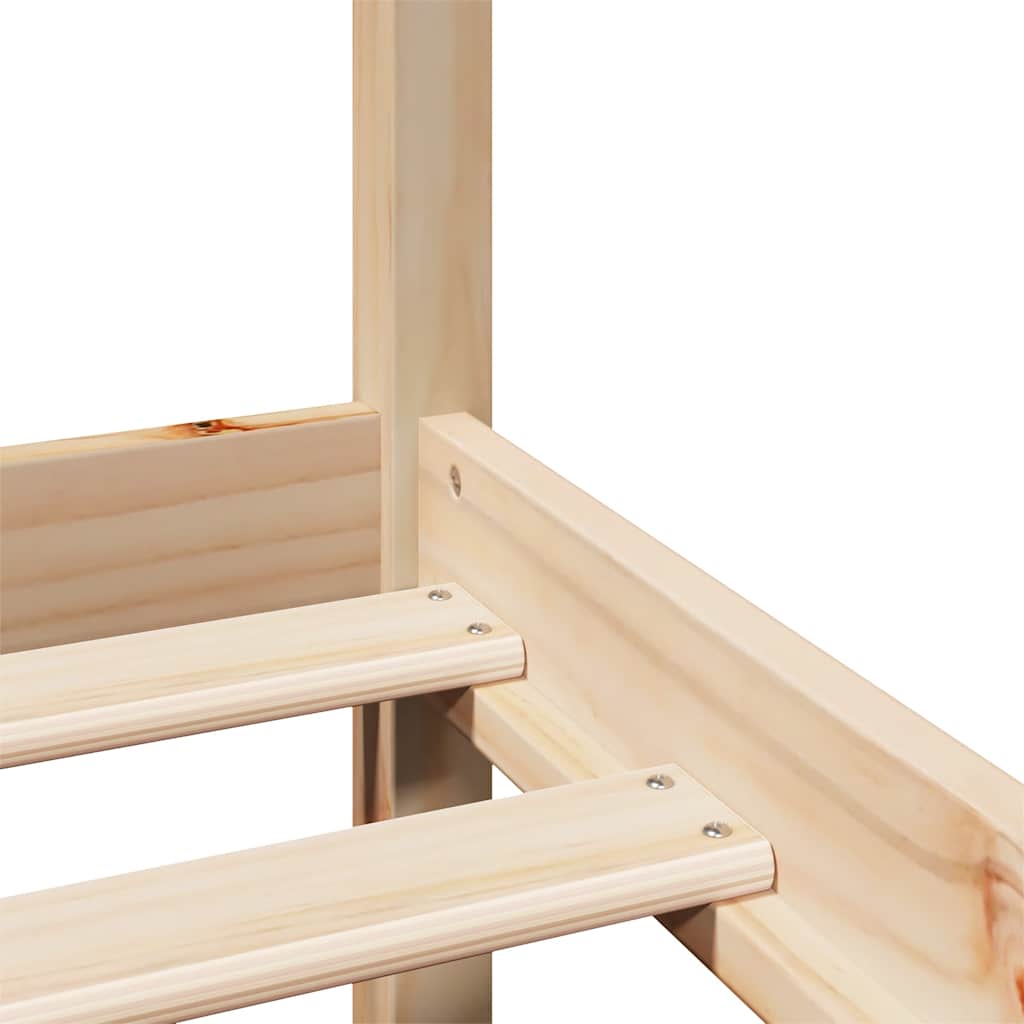 vidaXL Πλαίσιο Κρεβατιού με Κεφαλάρι 90 x 190εκ. από Μασίφ Ξύλο Πεύκου