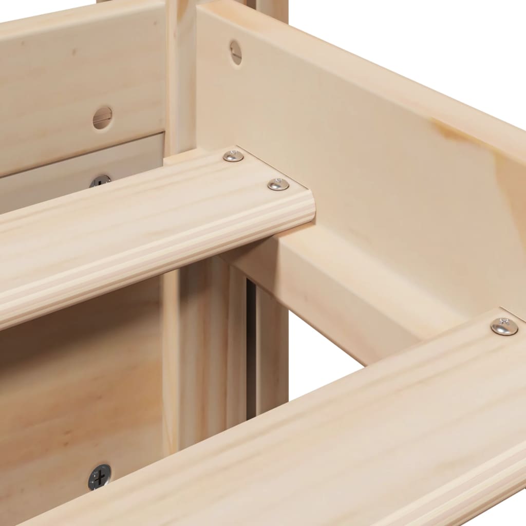 vidaXL Πλαίσιο Κρεβατιού με Κεφαλάρι 90 x 190εκ. από Μασίφ Ξύλο Πεύκου