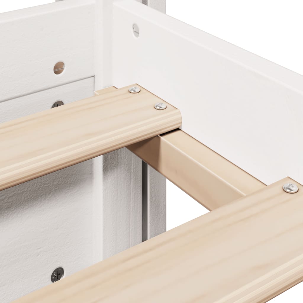 vidaXL Σκελετός Κρεβατιού με Κεφαλάρι Χωρίς Στρώμα Λευκό 90x190 εκ.