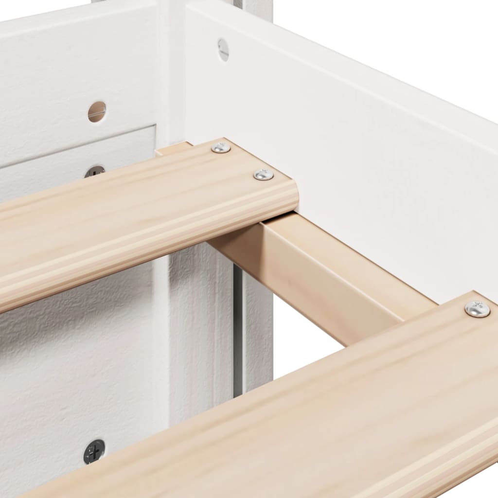 vidaXL Σκελετός Κρεβατιού με Κεφαλάρι Χωρίς Στρώμα Λευκό 100x200 εκ.