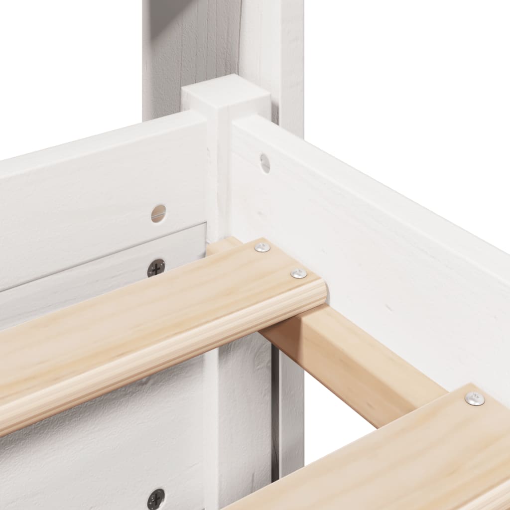 vidaXL Σκελετός Κρεβατιού με Κεφαλάρι Χωρίς Στρώμα Λευκό 160x200 εκ.