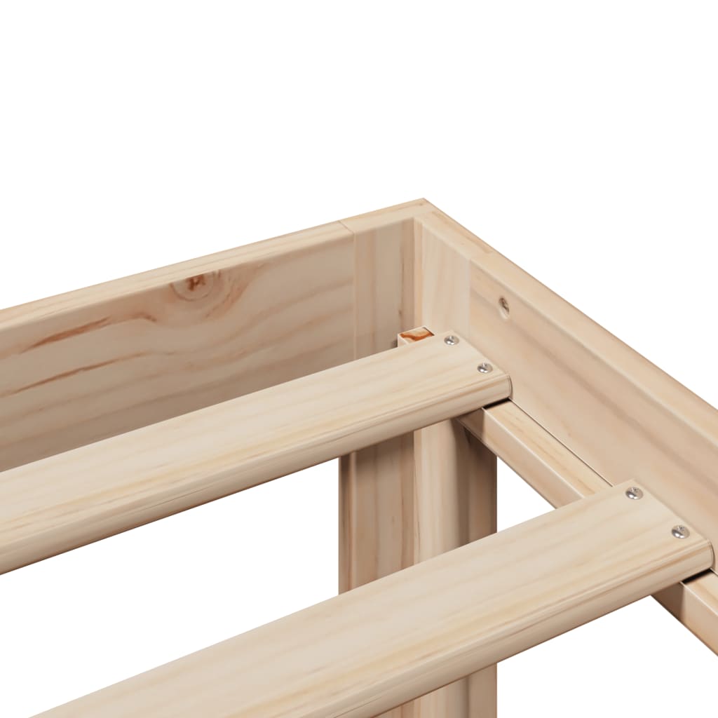 vidaXL Πλαίσιο Κρεβατιού με Κεφαλάρι 160x200 εκ. από Μασίφ Ξύλο Πεύκου