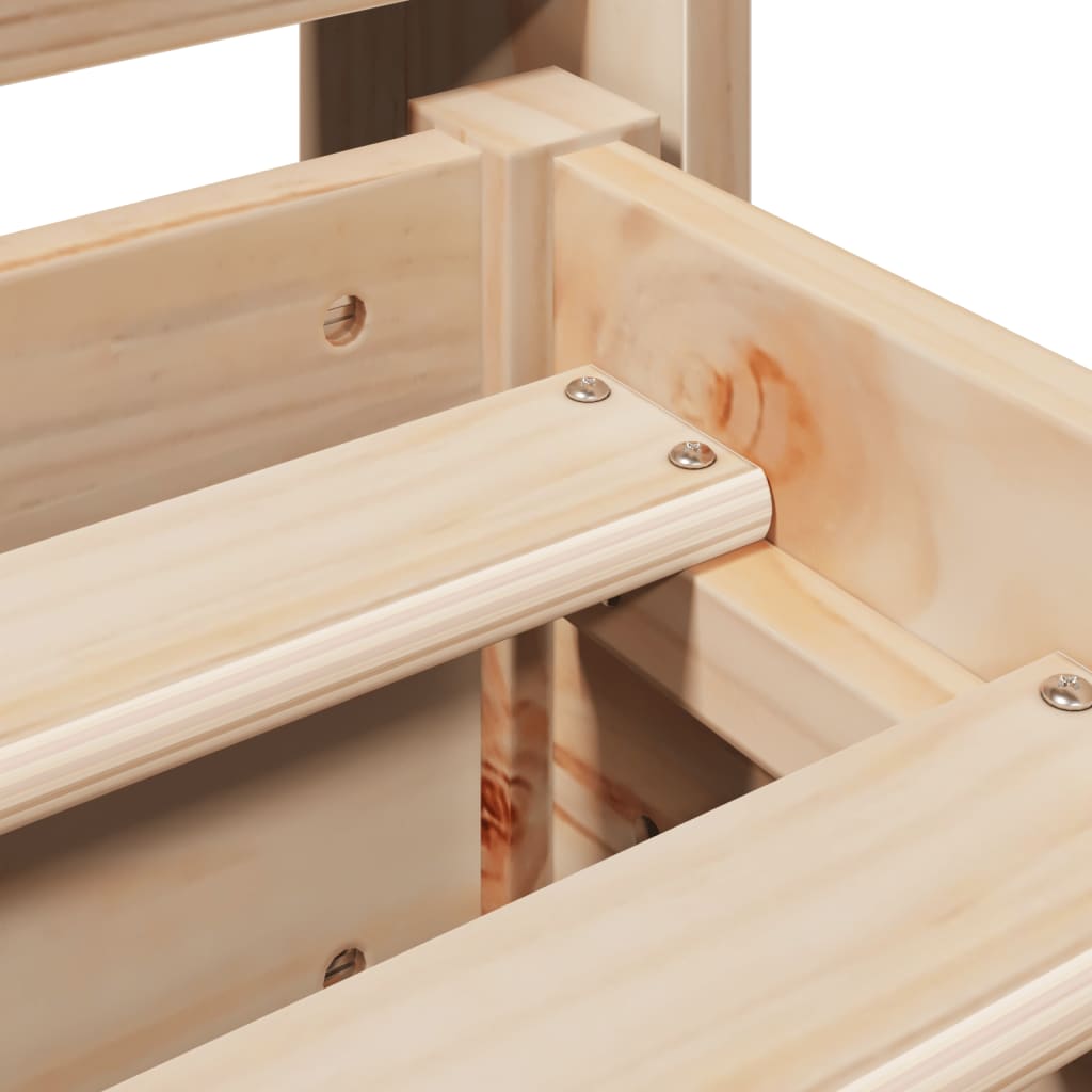 vidaXL Σκελετός Κρεβατιού Χωρίς Στρώμα 160x200 εκ Μασίφ Ξύλο Πεύκου