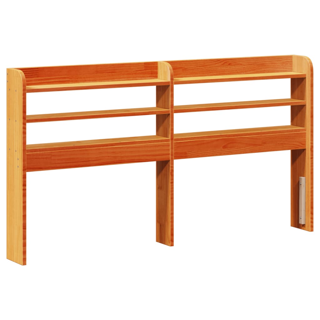 vidaXL Σκελετός Κρεβ. Χωρίς Στρώμα Καφέ Κεριού 135x190 εκ Μασίφ Πεύκο