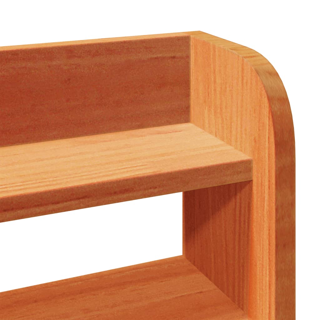 vidaXL Σκελετός Κρεβ. Χωρίς Στρώμα Καφέ Κεριού 135x190 εκ Μασίφ Πεύκο