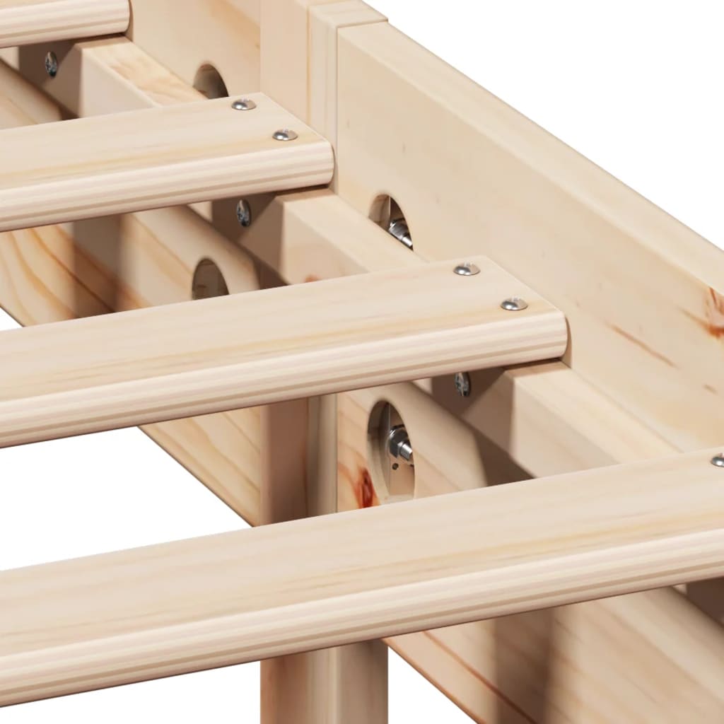 vidaXL Σκελετός Κρεβατιού Χωρίς Στρώμα 150x200 εκ Μασίφ Ξύλο Πεύκου