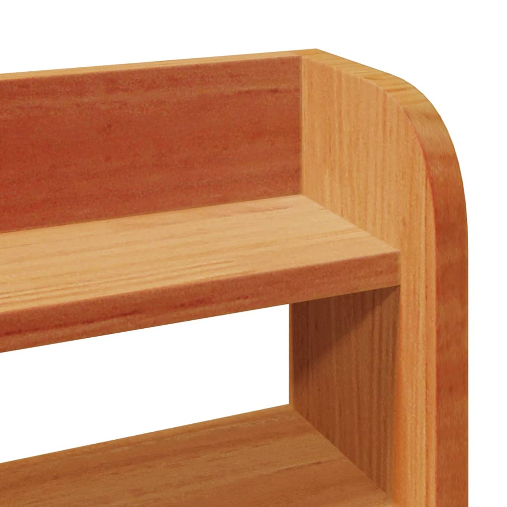 vidaXL Σκελετός Κρεβ. Χωρίς Στρώμα Καφέ Κεριού 135x190 εκ Μασίφ Πεύκο