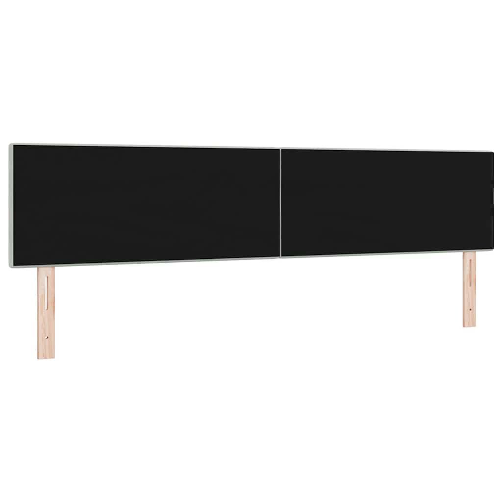 vidaXL LED κεφαλάρι με LED ταινίες φωτός Ανοιχτό γκρι 200 cm Βελούδο